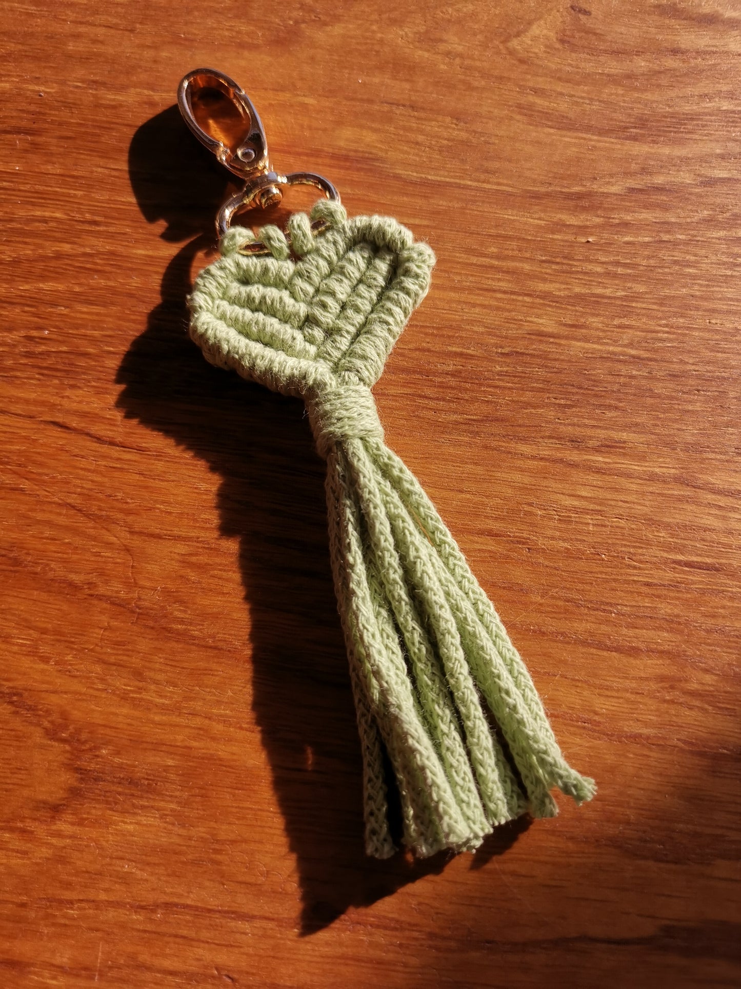 Porte-clé cœur en macramé ❤️