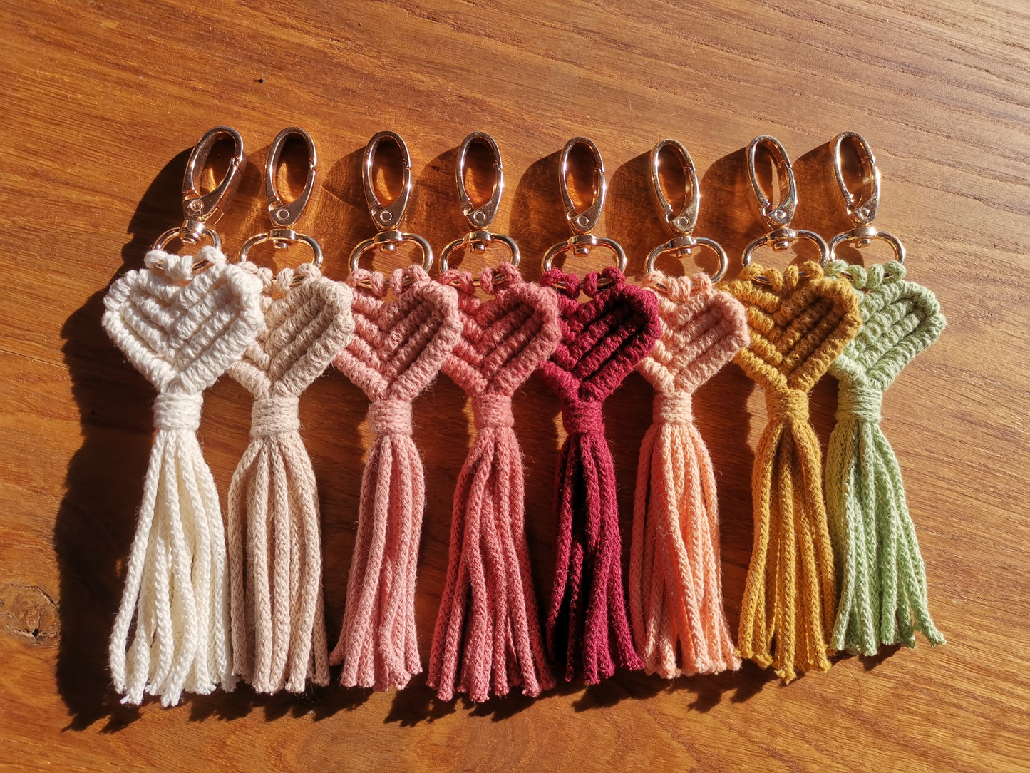 Porte-clé cœur en macramé ❤️