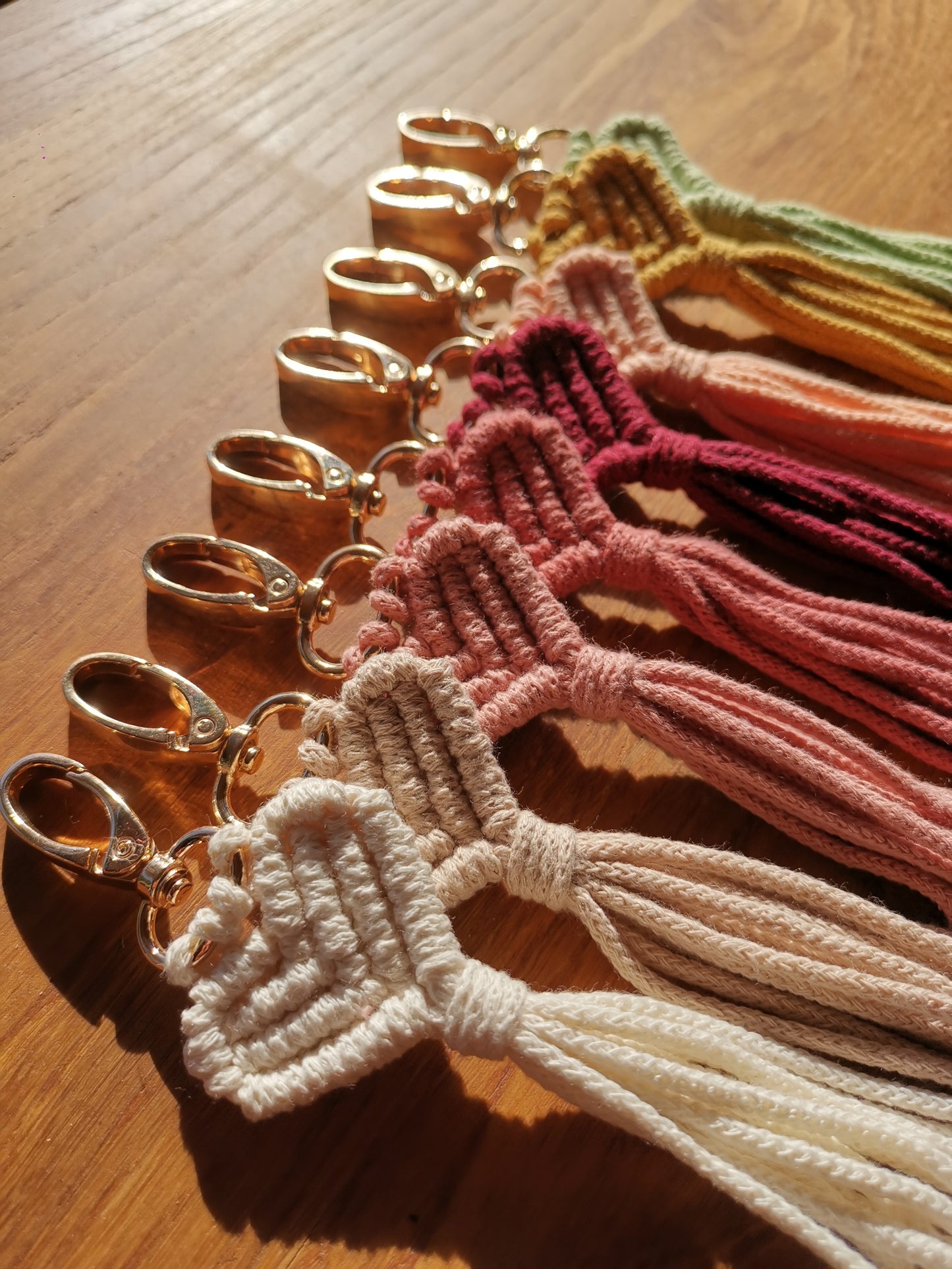 Porte-clé cœur en macramé ❤️