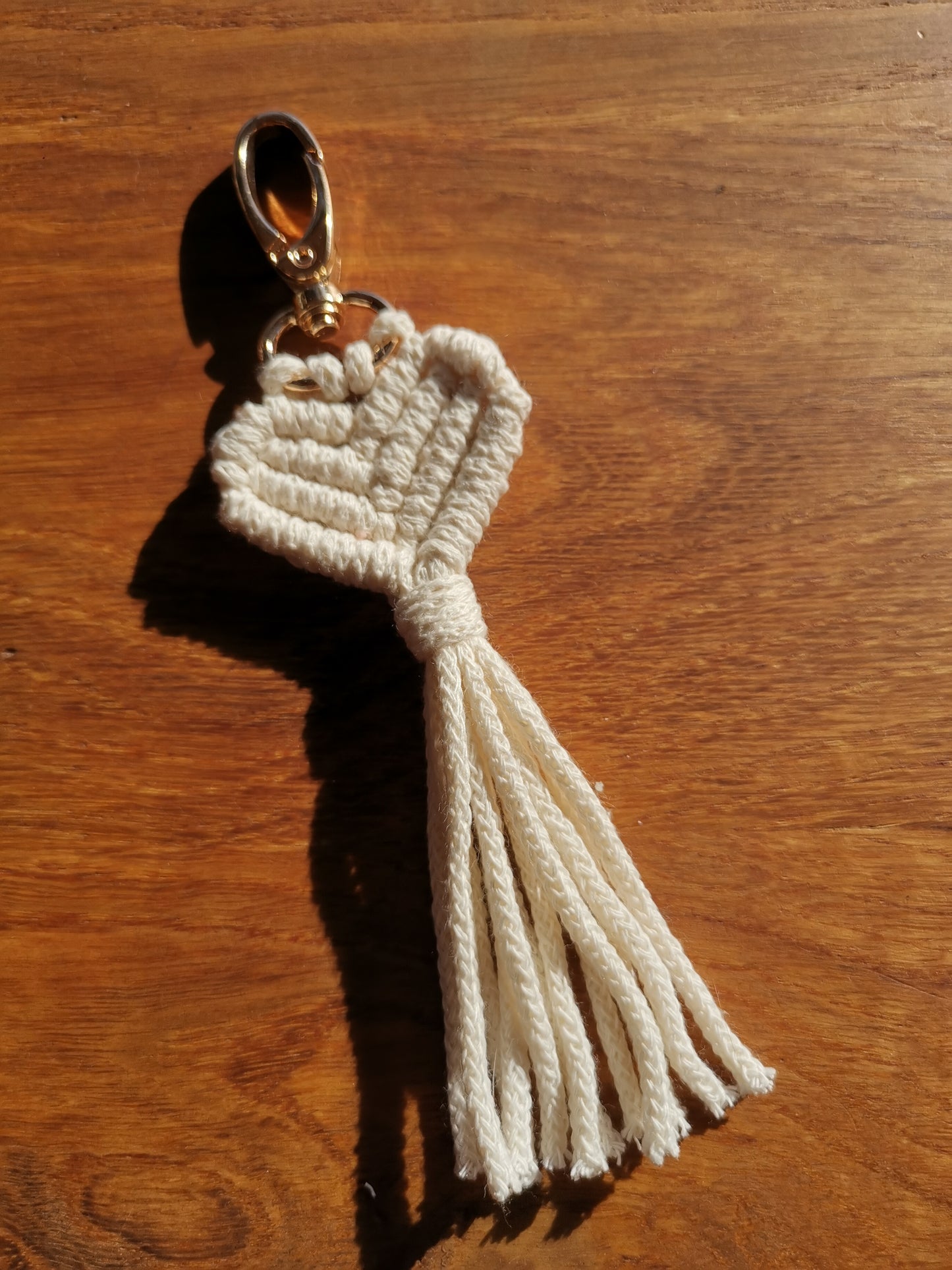 Porte-clé cœur en macramé ❤️