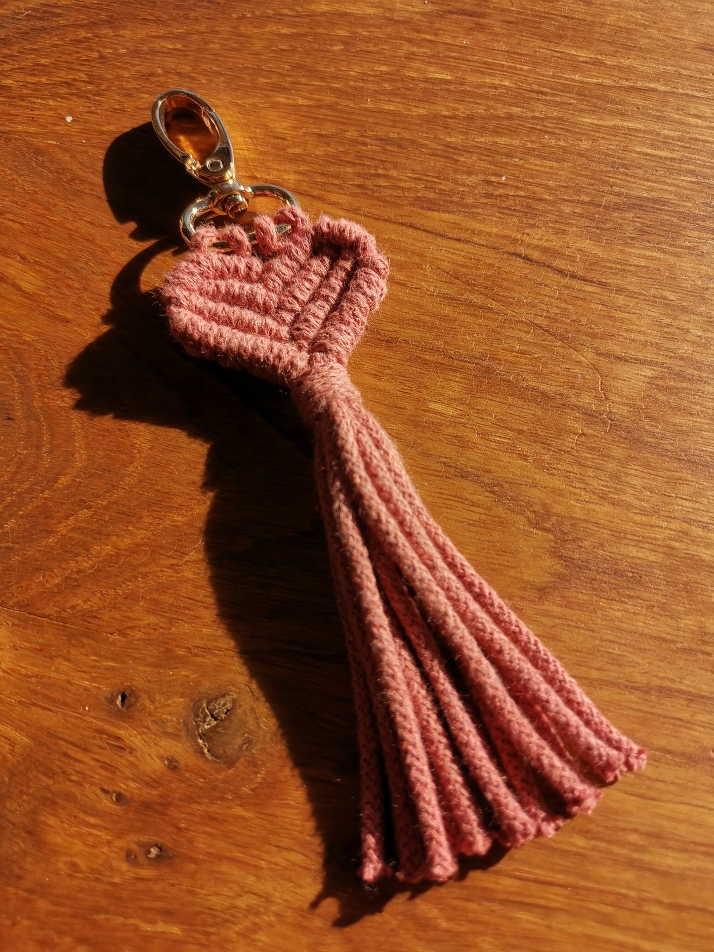Porte-clé cœur en macramé ❤️