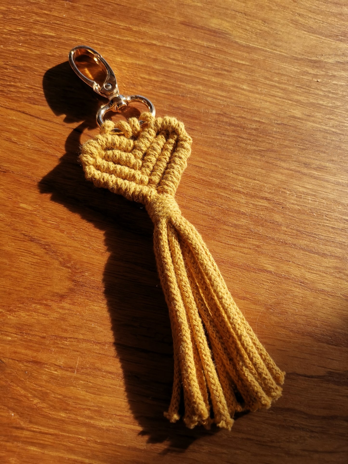 Porte-clé cœur en macramé ❤️